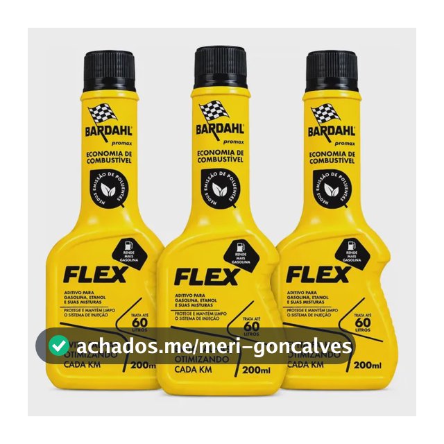 3 Bardahl Flex Amarelo 200ml Aditivo Para Combustível