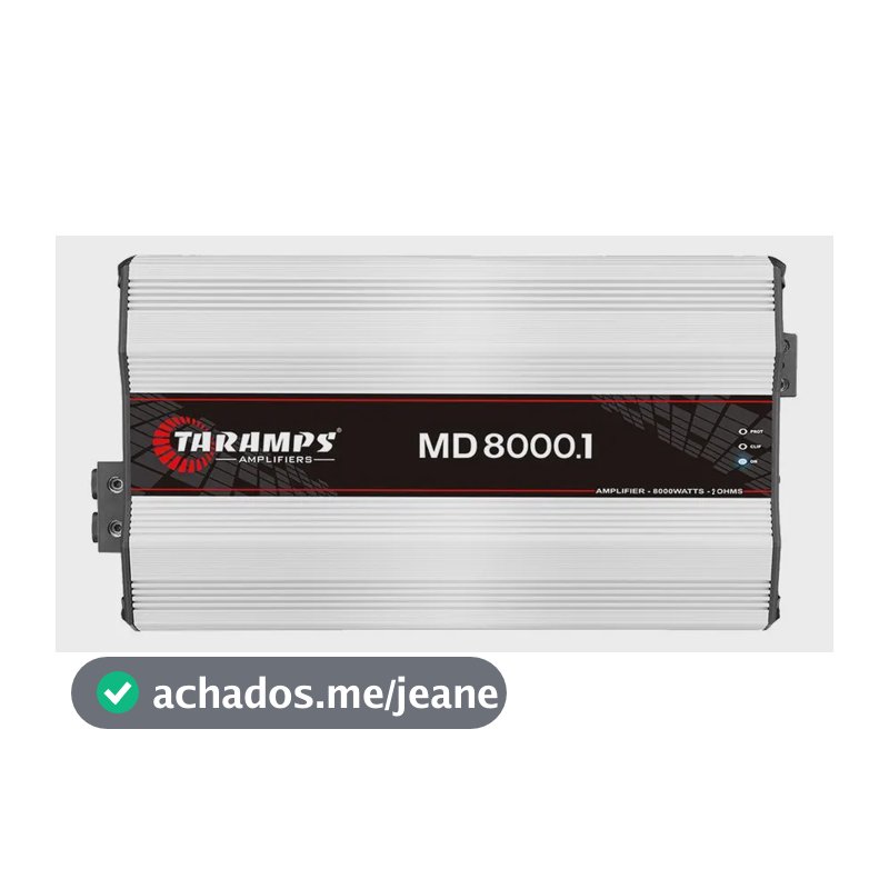 Módulo Taramps Potência Amplificador Md 8000w Rms 2 Ohms Branco