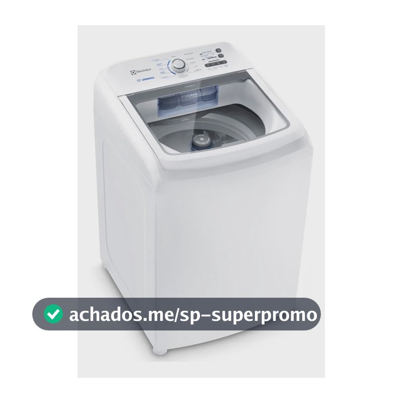Máquina de Lavar Electrolux 15kg Branca Essential Care com Cesto Inox e Jet&Clean LED15