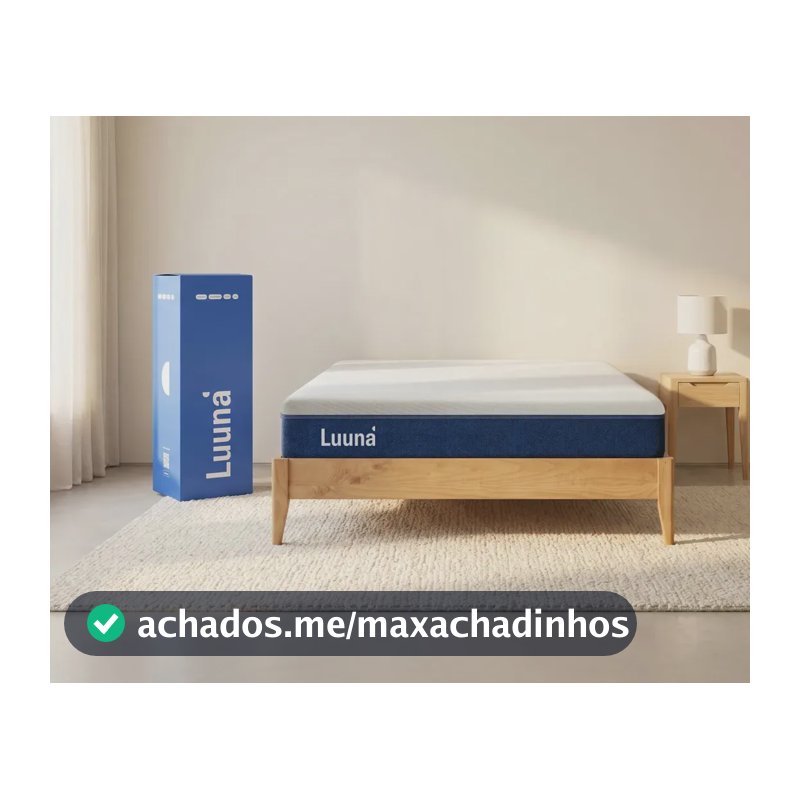 Colchão Queen Luuna Blue, Espuma 20 cm com Bloqueio de Movimento, 10 Anos de Garantia