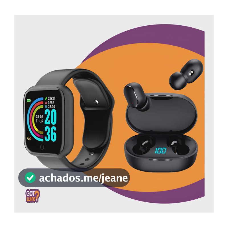 Relógio Digital Smartwatch GotWire? Pro com Fone de Ouvido Bluetooth Para Android e iOS Preto