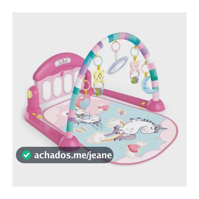Tapete de Atividades com Play Piano Unicórnio Rosa Maxibaby