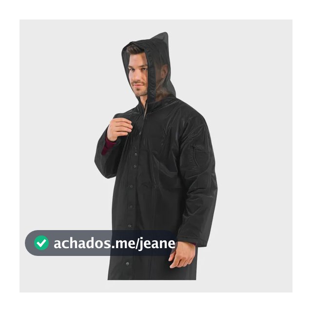 Capa De Chuva Transparente Pvc Resistente Unissex Adulto.