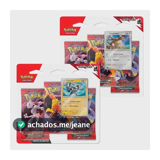 Pokémon Blister Triplo Rivais Predestinados Caixa C/12 Copag Caixa Fechada Português