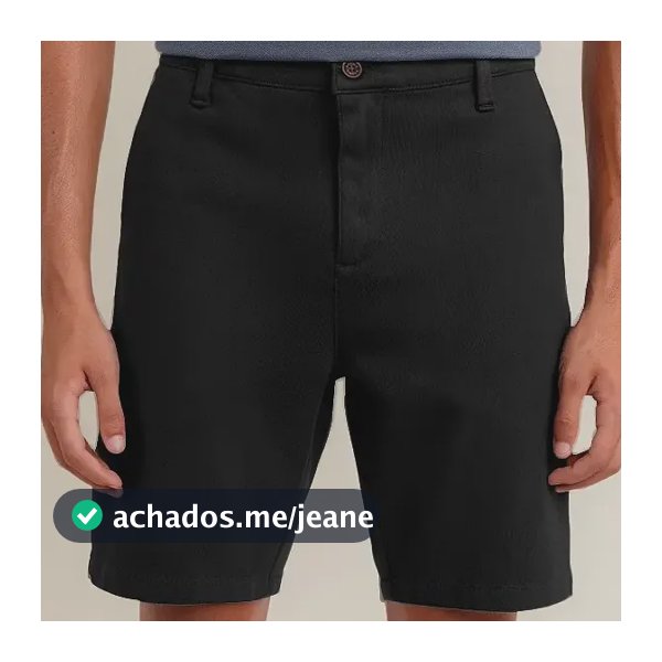 Bermuda Aramis Masculina Chino Cotton Sarja Preta