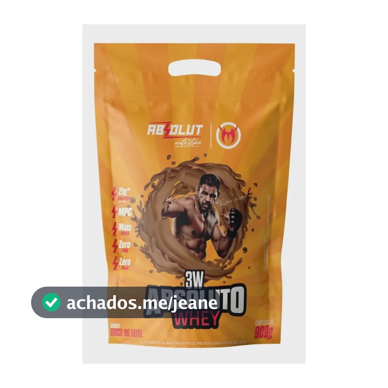 Whey 3w Minot Refil 900g Absolut Nutrition Doce De Leite