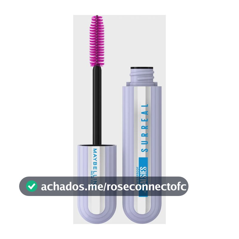 Máscara de Cílios À Prova D'Água Efeito 3D com Mix de Fibras Ultra-Longas Aplicador 6 Mil Cerdas Até 24h de Duração Volumizadora e Alongadora Cor Preta The Falsies Surreal Maybelline NY 10ml