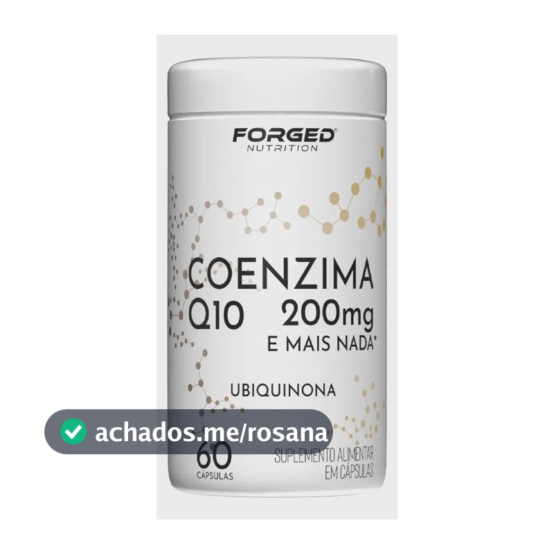 Coenzima Q10 200mg Pura Alta Concentração 60 Cápsulas - Forged Nutrition Sem Sabor