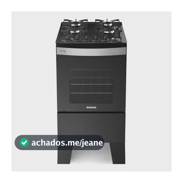 Fogão 4 Bocas Itatiaia Itaglass Plus Vidro Com Trempe De Ferro E Forno 48l Preto Fosco