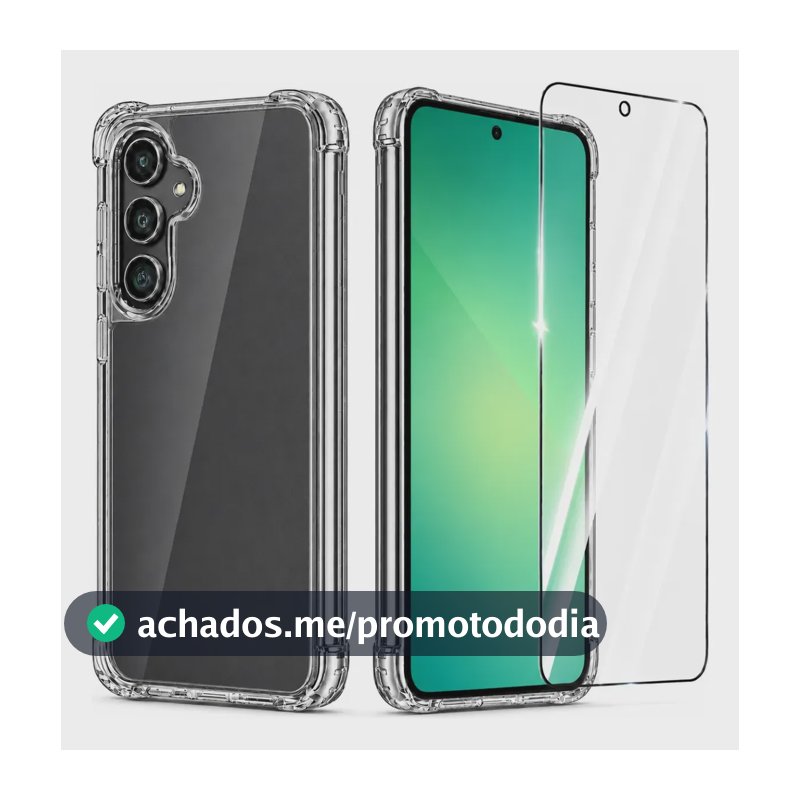 Capa Capinha Anti Shock Para Samsung + Película Cerâmica 3d Transparente E Película A17