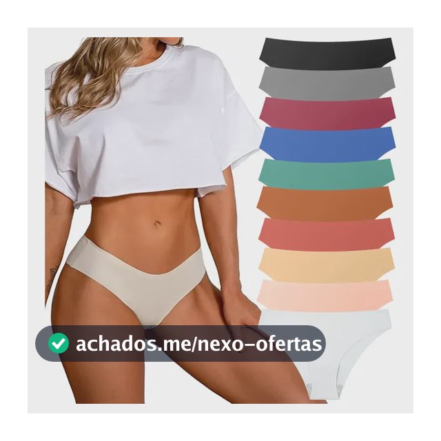 Kit 10 Calcinhas Tanga Premium Sem Costura De Microfibra