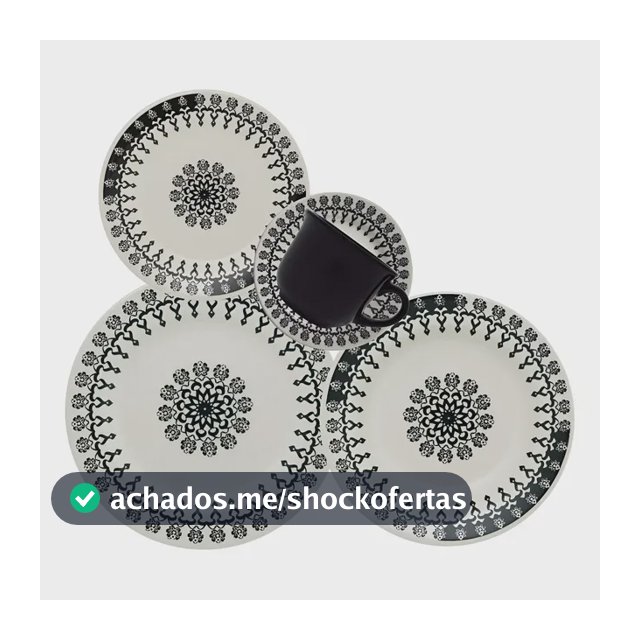 Aparelho De Jantar Oxford Cerâmica Folk 20 Pç Cor Estampado