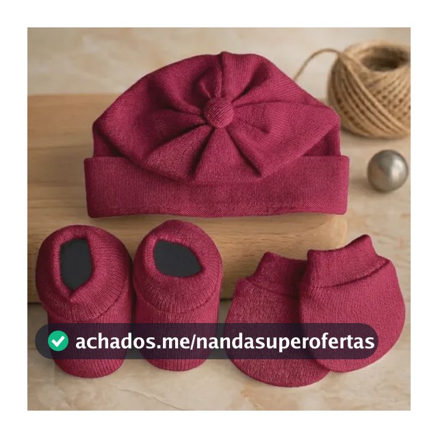 Kit Sapatinho Touca Luva Bebê Recém Nascido Menino Menina