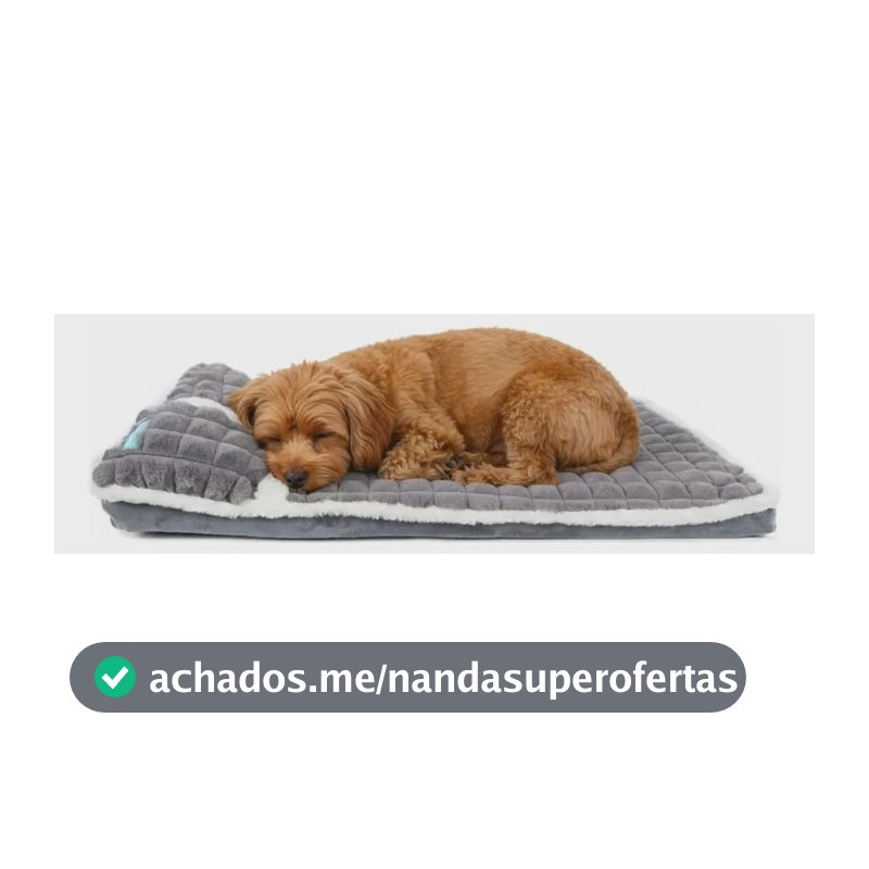Cama Colchão Ortopédica P/ Pet Cães Comfort Espuma Almofada Cor Cinza Desenho Liso