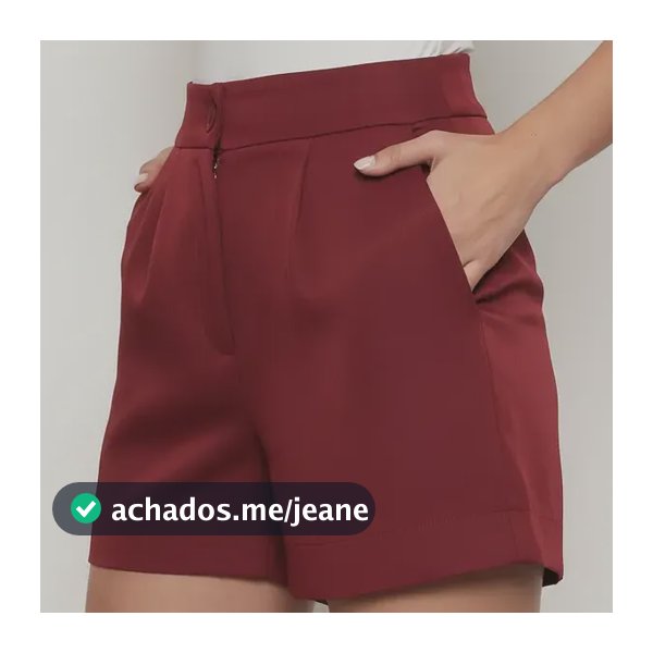 Shorts Feminino Plus Size Social Alfaiataria Bolsos
