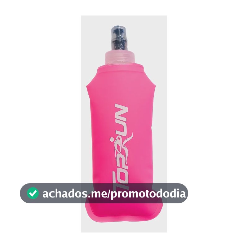 Garrafa Hiratação Silicone Soft Flash 350 Pink Rosa
