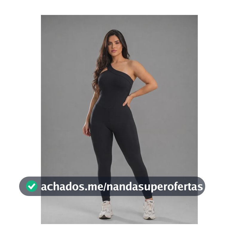Macacão Fitness Academia Modela Corpo Treino Confortável Preto Liso G