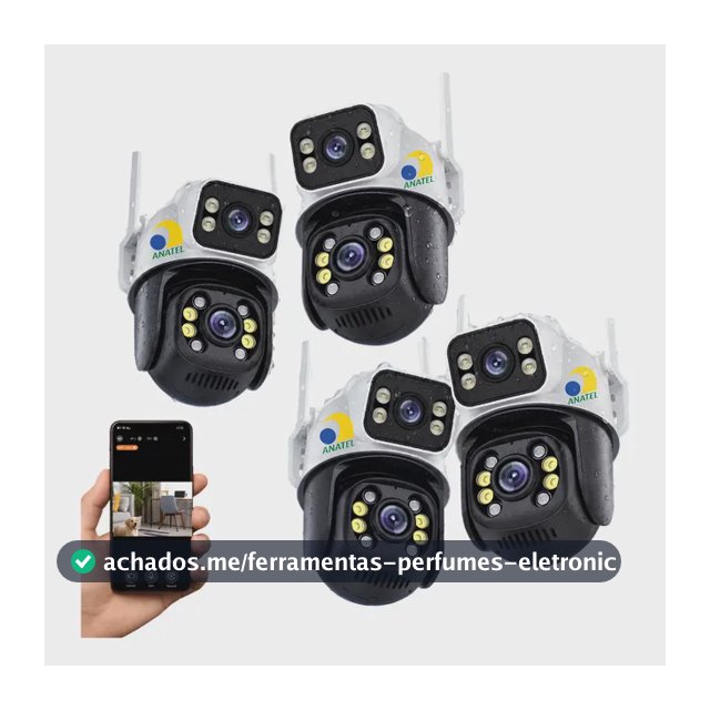 Kit 02 Câmera Segurança Externa Visão Noturna Zoom 6x 3+3mp Kit 4