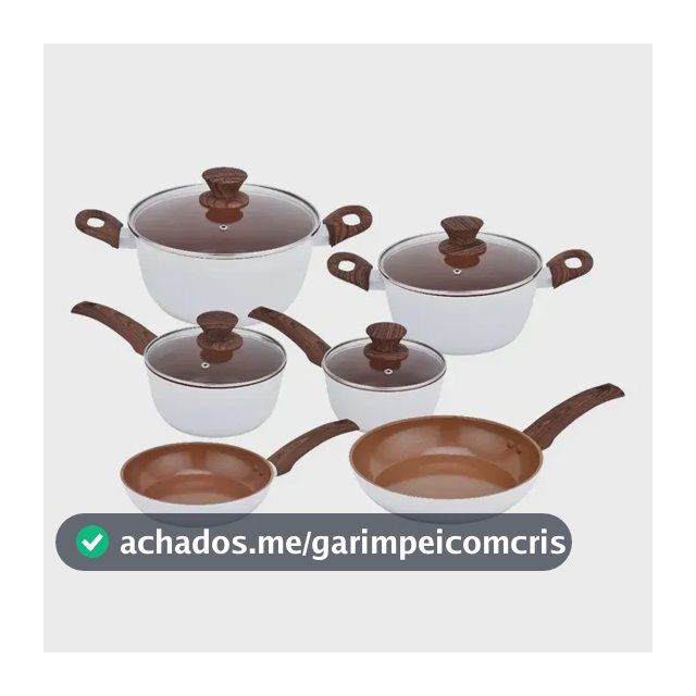 Jogo Panelas Indução Cerâmica Bruxelas 6 Peças Casambiente Branco