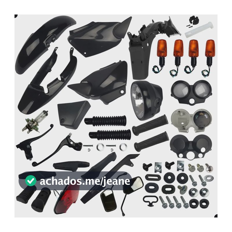 Carenagem Rabeta Paralama Traseiro Cg Fan 125 2004 A 2008 Preto