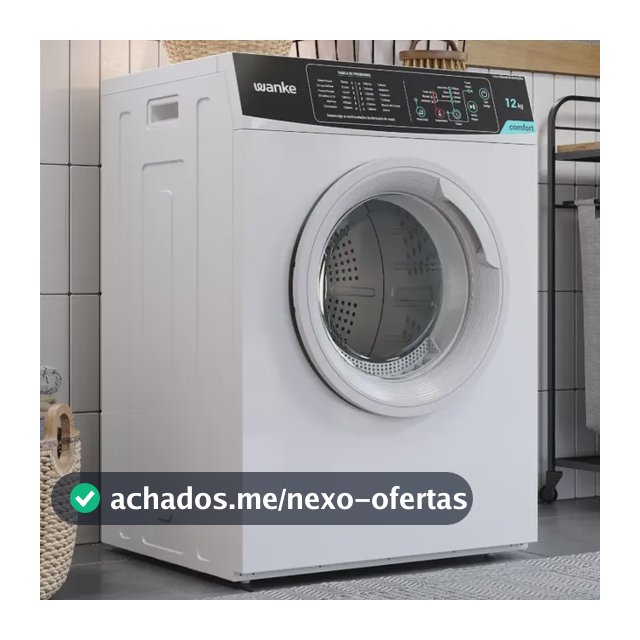 Secadora De Roupa De Piso Wanke 12kg Comfort 12 Programas Branco Promo Wave