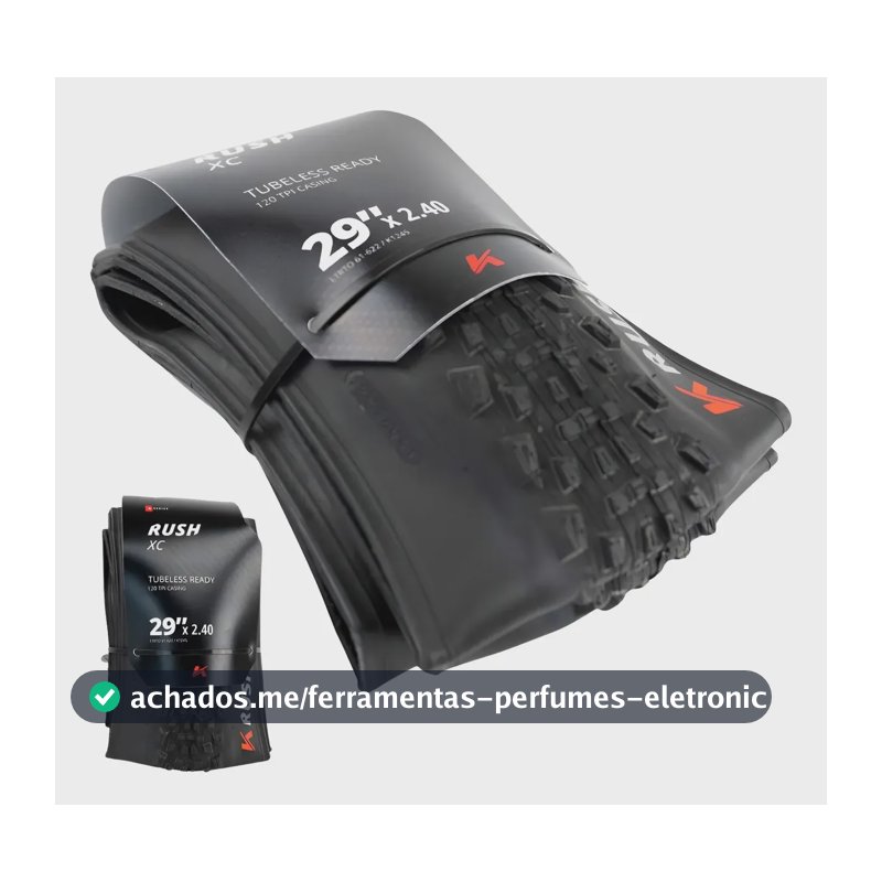 Pneu Bike Kenda Rush Xc Pro Sct Tubeless 29x2.40 Mtb 120tpi Preto