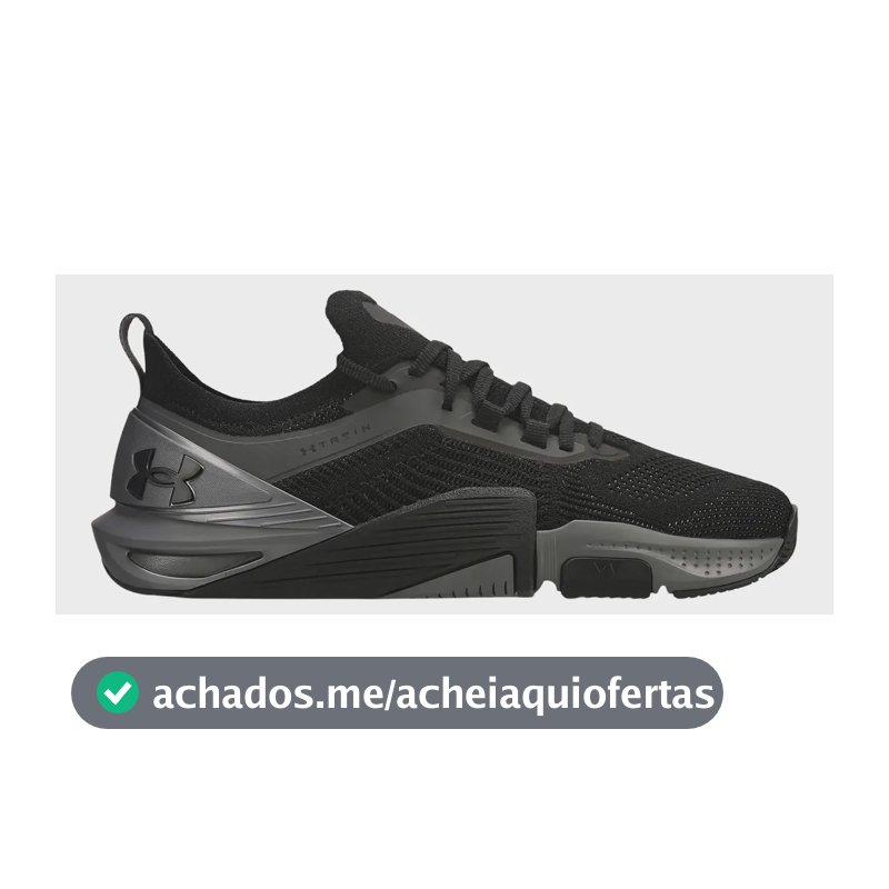 Tênis Academia Treino Unissex Tribase Cross 2se Under Armour Preto E Grafite Liso 36 Br