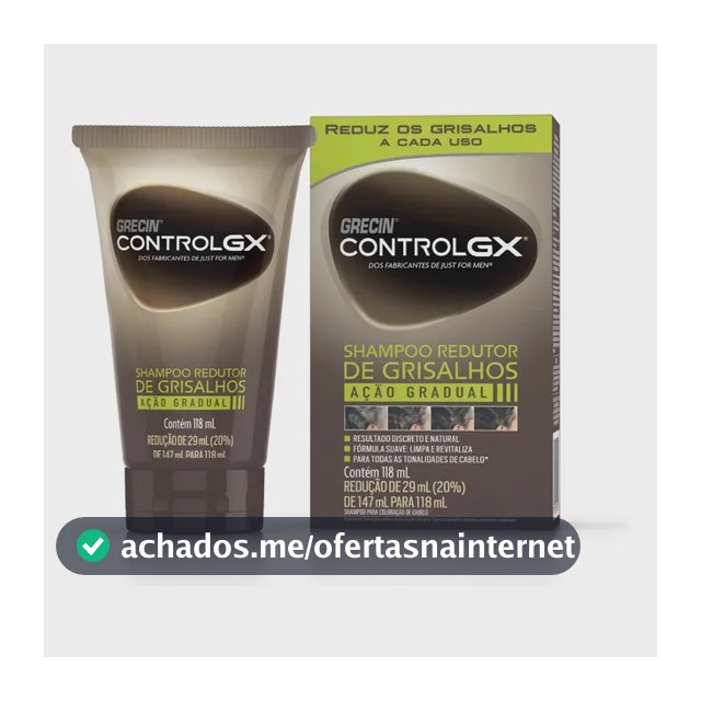 Shampoo Tonalizante Grecin Control GX Reduz Grisalho 118ml