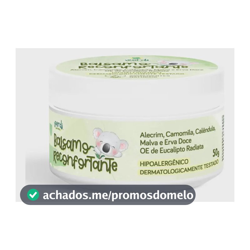 Bálsamo Reconfortante Bebê Verdi Natural 50g Alívio Natural Desconforto