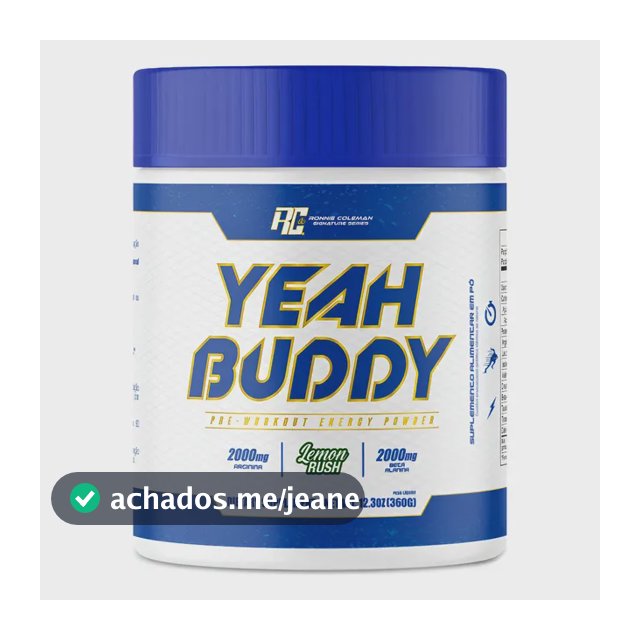 Pré Treino Yeah Buddy Ronnie Coleman 360g Lemon Rush Limon Rush