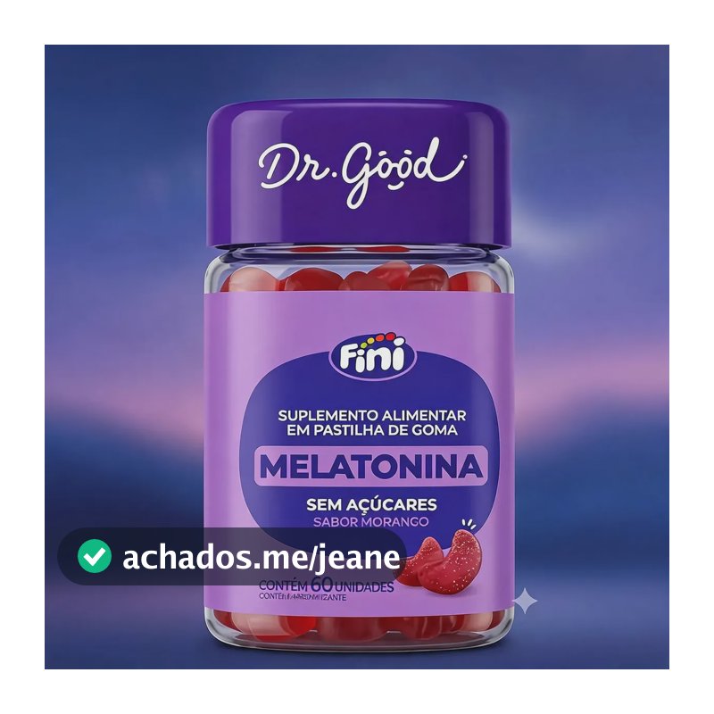 Melatonina Dr Good Fini Gomas Do Sono Morango 60 Gomas Morango