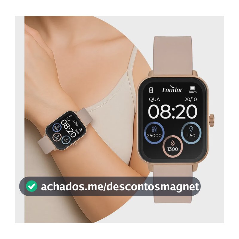 Relogio Smartwatch Condor Rose Gold Rosa