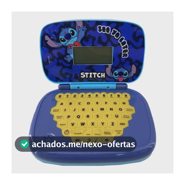 Laptop Infantil Educativo Candide Disney Stitch Bilíngue