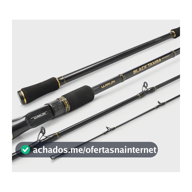 Vara de Pesca Maruri Black Tamba Pro 2,40m C802-H 30-60lb em 2 Partes Casting de 30-170g