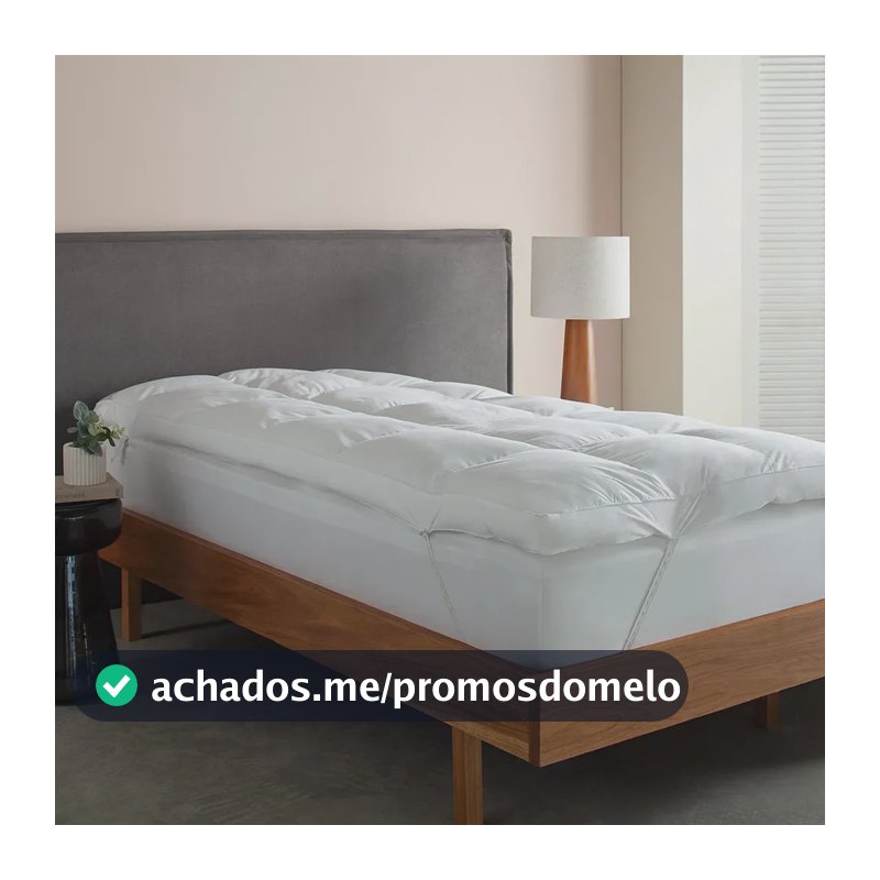 Pillow Top Cotton Essential Plus Solteiro Branco Buddemeyer