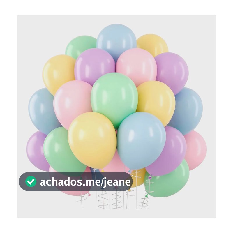 Balão Bexiga Candy Colors Cor Pastel Sortido 50 Unidades N9