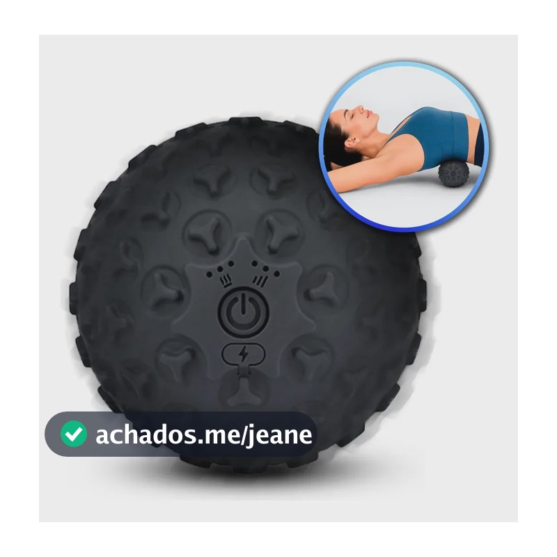 Bola Massageadora Vibratória Portátil Alívio Relaxmedic Preto