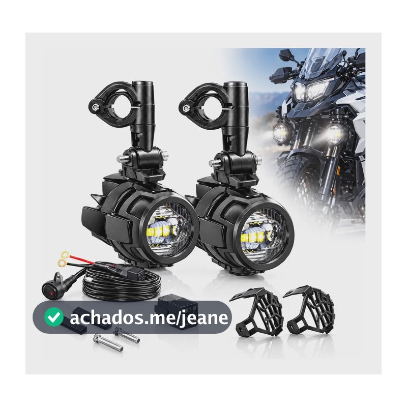 Par Farol Milha Moto Led Auxiliar Neblina Alta/baixa Ambos Ambos Lados