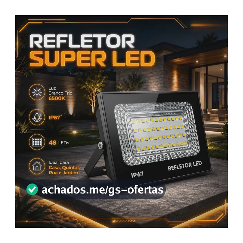 kit 2 Refletor Led 200w Holofote Bivolt Prova D'água Cor Branco Frio 6500k