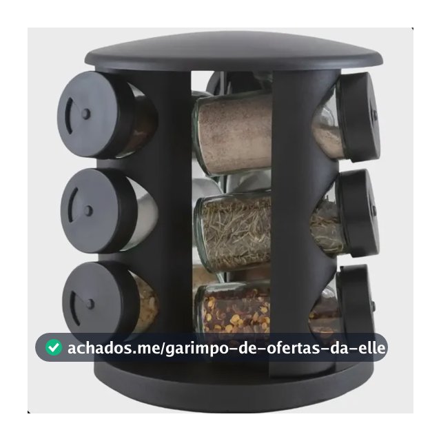 Porta Tempero De Vidro 10 Peças Brinox Lock & Preto