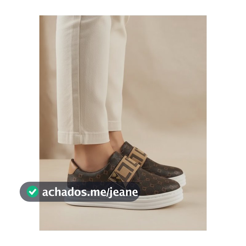 Tênis Luz Da Lua Feminino Monograma Mocca Plataforma Velcro Mocca Monograma 36