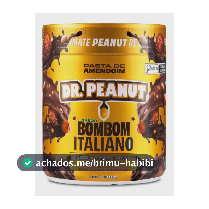 Suplemento em pasta Dr. Peanut Sódio Pasta de amendoim sabor Bombom italiano x 600g