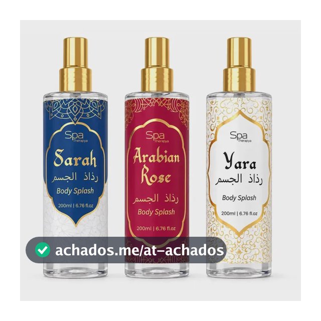 Kit 3 Body Splash Arabe Feminino 200 ML de Luxo Alta Concentração