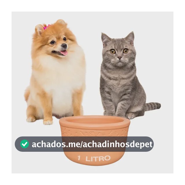 Bebedouro Comedouro De Barro Cerâmica Pote Cão Pequeno Porte
