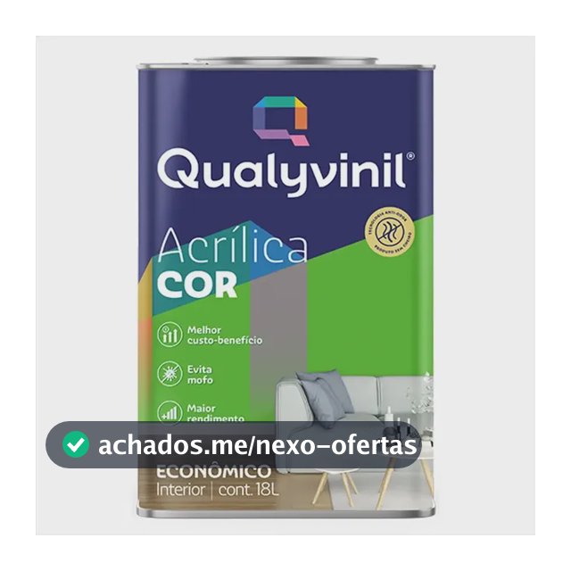 Tinta Econômica Latéx Antimofo Qualyvinil Parede Nova 18l Branco | Lata 18 Litros
