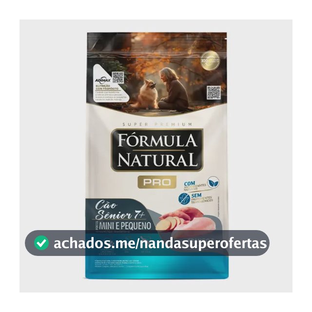 Fórmula Natural Super Premium Pro Cão Sênior Portes Mini e Pequeno Sabor Frango e Batata-Doce 10,1 kg