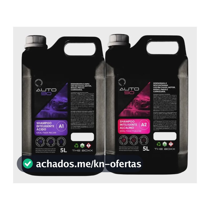 Shampoo Automotivo Auto90 - 10l - Limpeza Pesada A1 + A2
