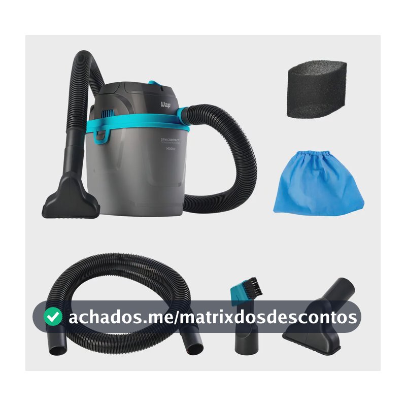 Aspirador De Pó E Líquido Portátil Wap Gtw Compact 1400w 5,5L 220V