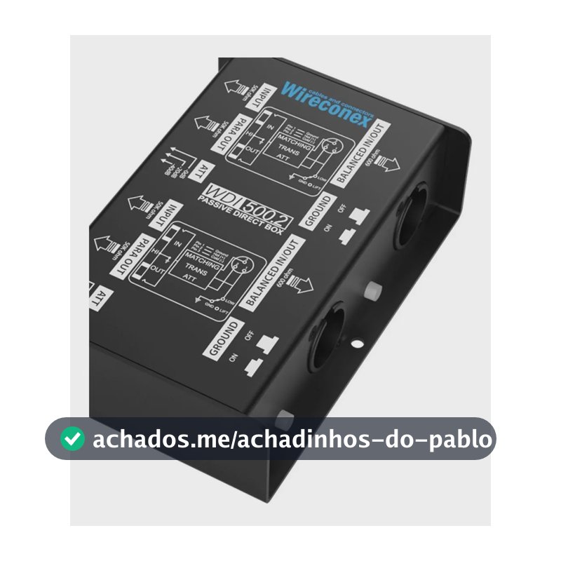 Direct Box Passivo Duplo Wireconex Wdi 500.2 Casador De Impe Bivolt Automatico