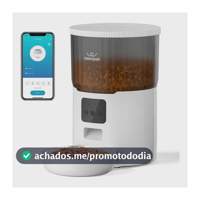 Comedouro Automático 4L Newpet Para Cães E Gatos Com Voz E App